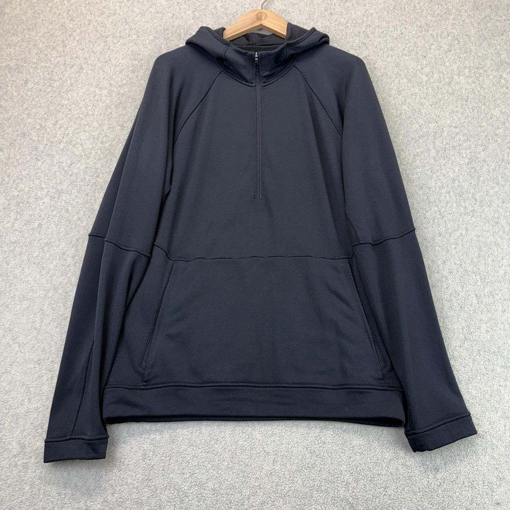 Lululemon x SoulCycle Men's Black Textured 1/4 Zip Hoodie Pullover M